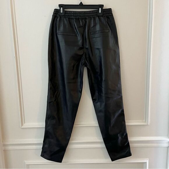 BLANK NYC No Guidance Ankle Elastic Waist Vegan Leather Pants Black Size 24 NWOT - Picture 5 of 5